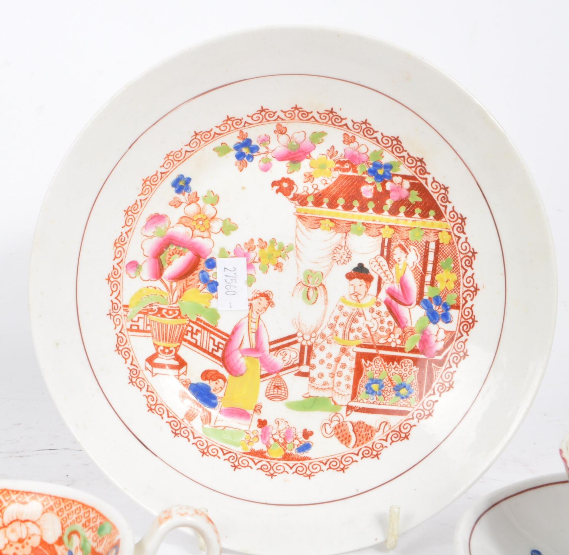 EARLY 19TH CENTURY CHINOISERIE PART TEA SERVICE - Image 4 of 5