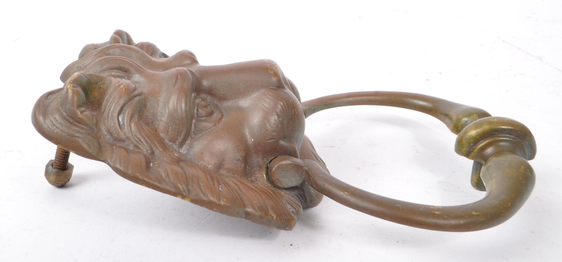 19TH CENTURY VICTORIAN BRONZE LION DOOR KNOCKER - Bild 3 aus 5