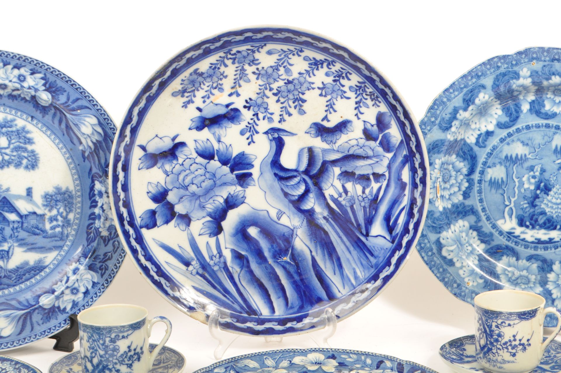 COLLECTION OF 19TH CENTURY & LATER BLUE AND WHITE CERAMICS - Image 2 of 12