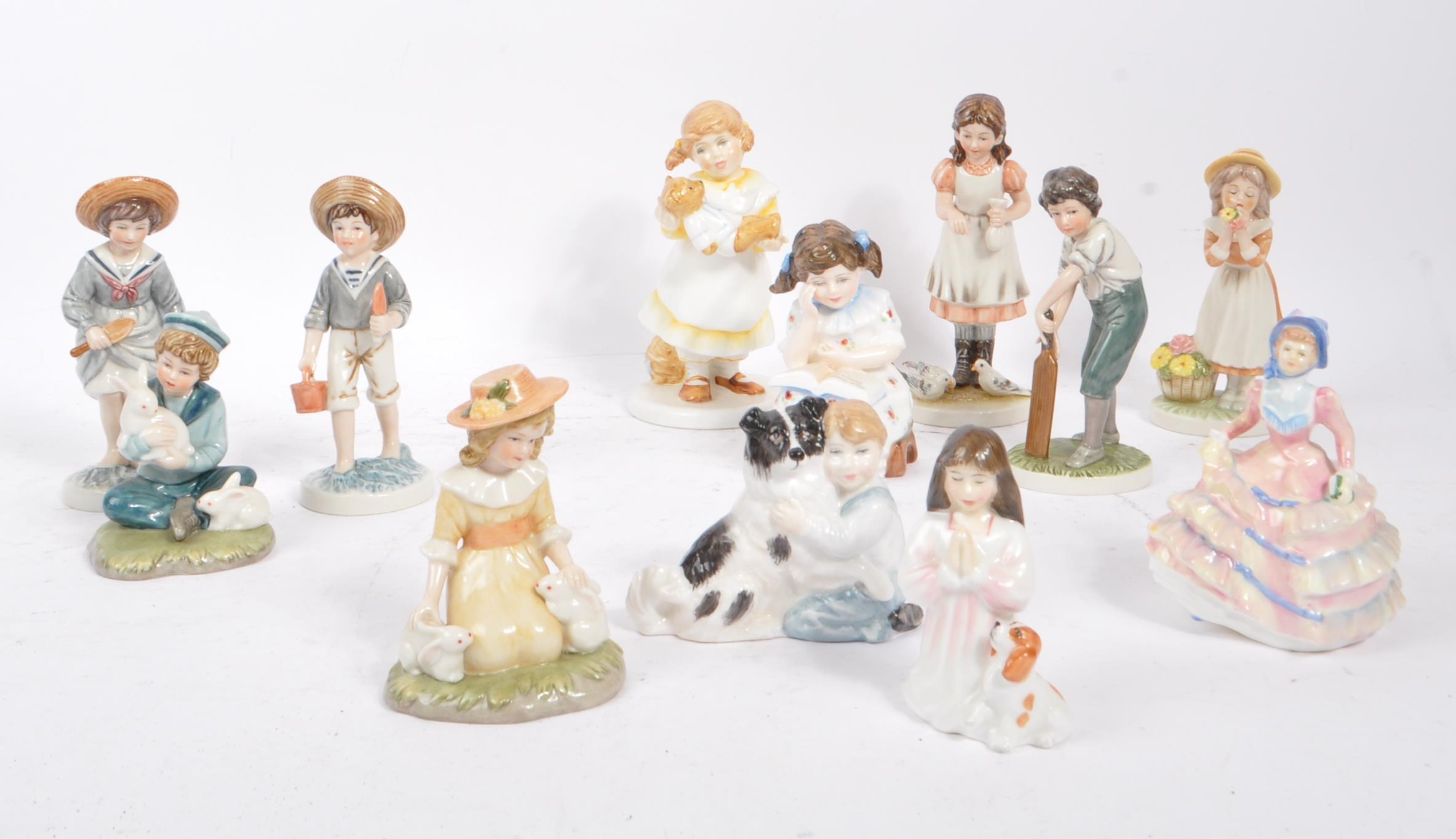 ROYAL DOULTON & ROYAL OSBORNE - COLLECTION OF CHINA FIGURES