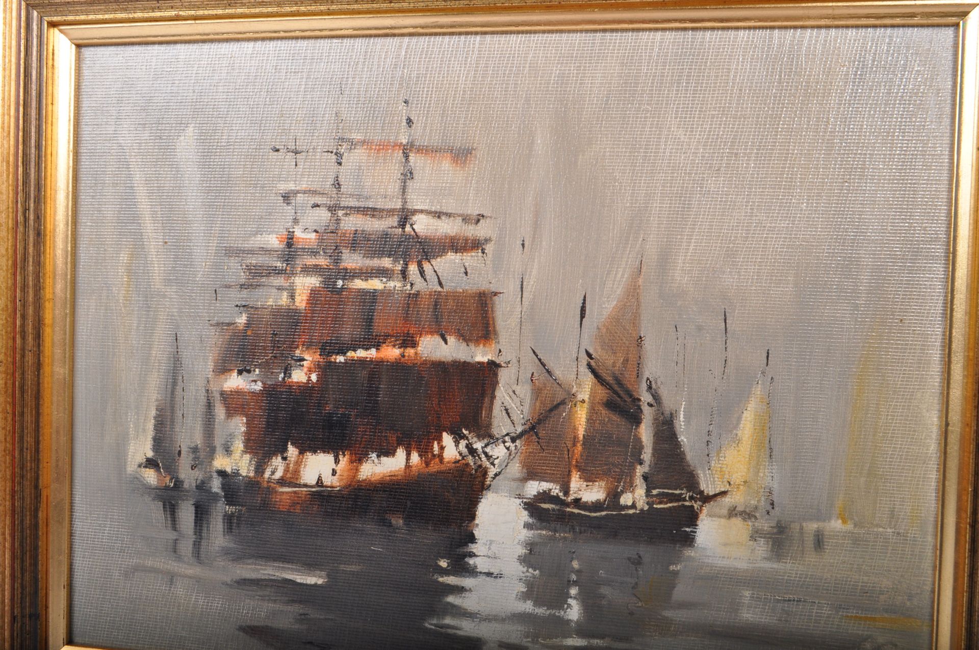 ERIC HAYSOM CRADDY - TALL SHIPS - OIL ON BOARD - Image 2 of 5