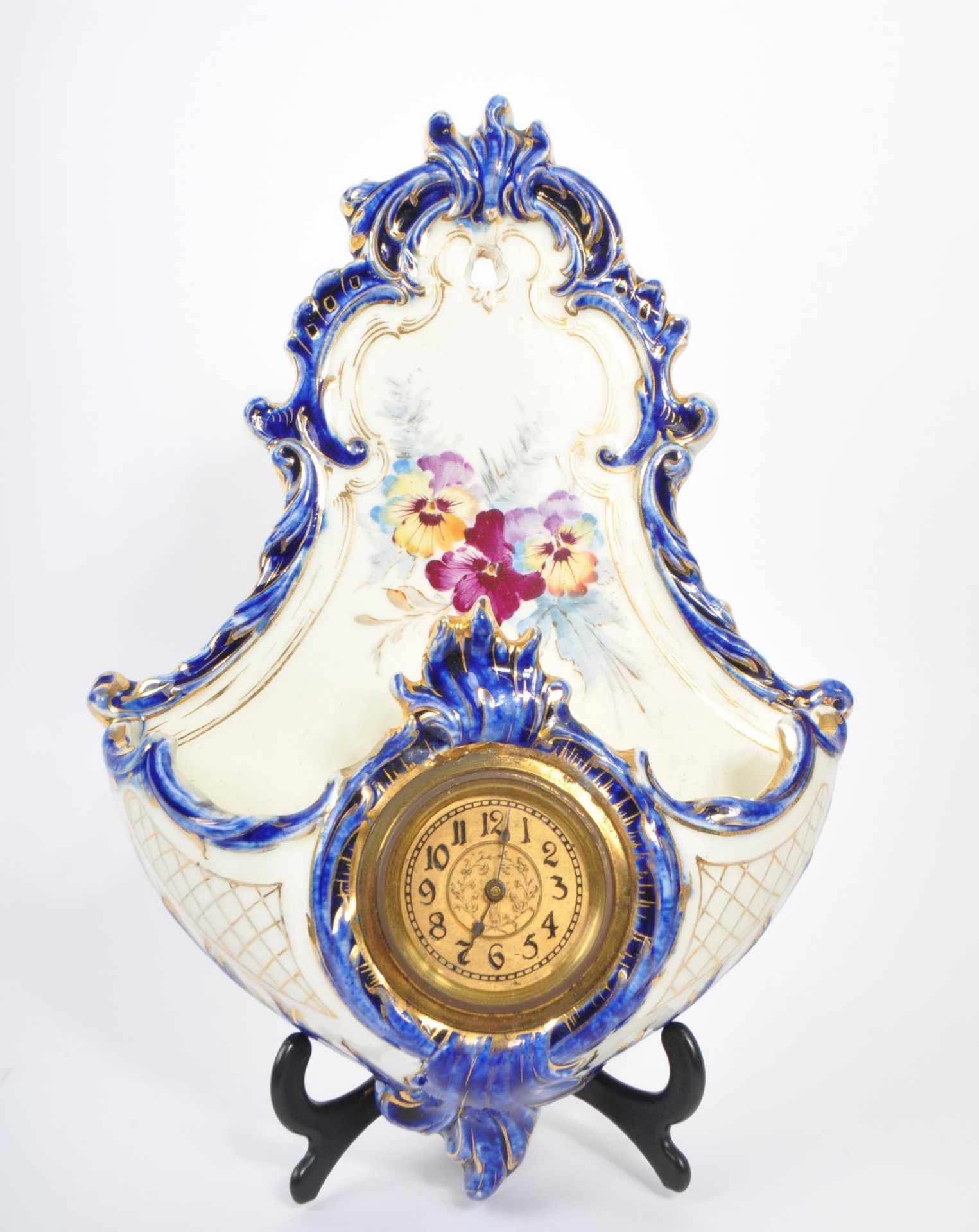 SITZENDORF - PORCELAIN MANTEL CLOCK WITH WALL CLOCK - Bild 4 aus 6