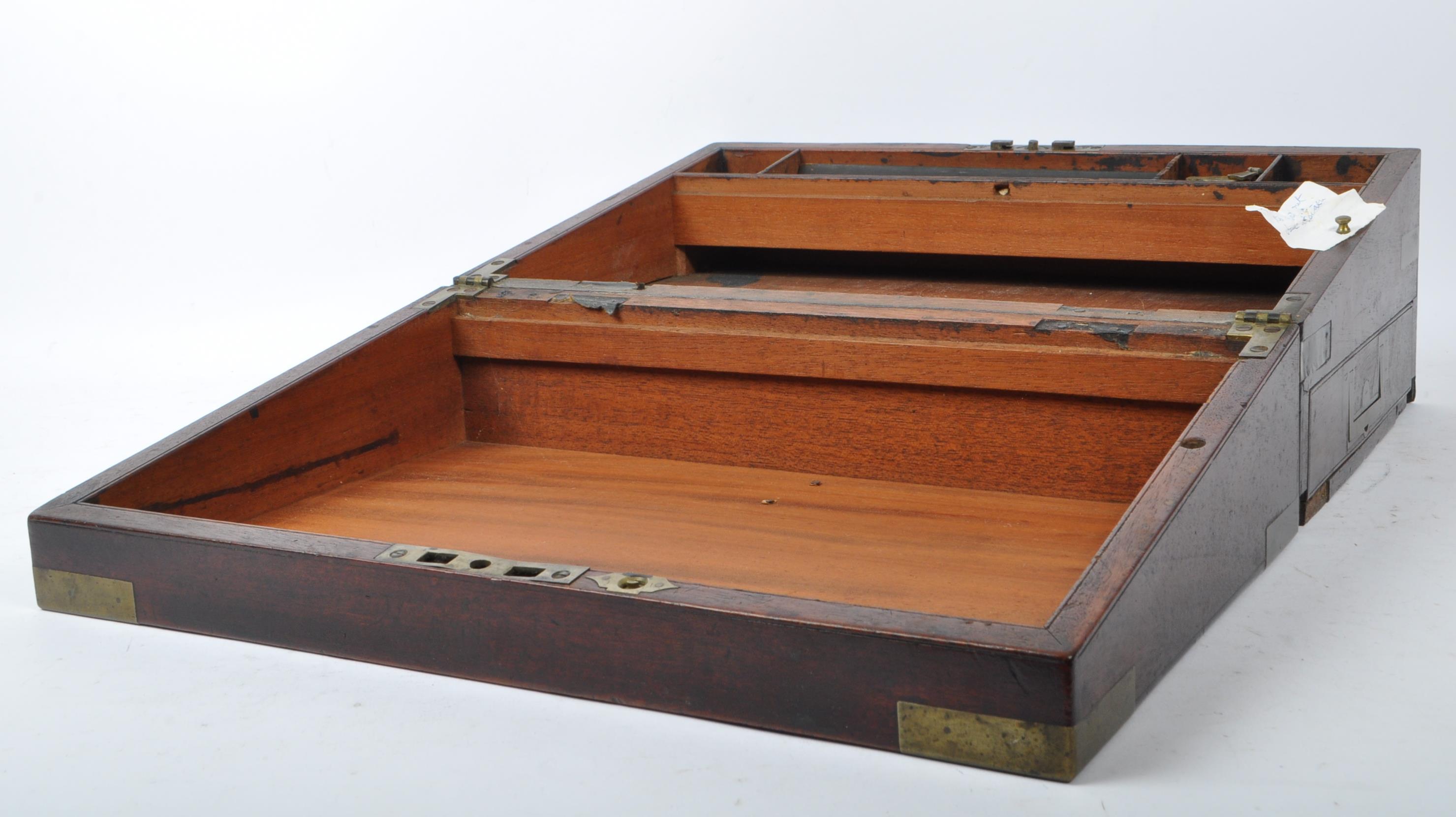 VICTORIAN 19TH CENTURY MAHOGANY WRITING SLOPE