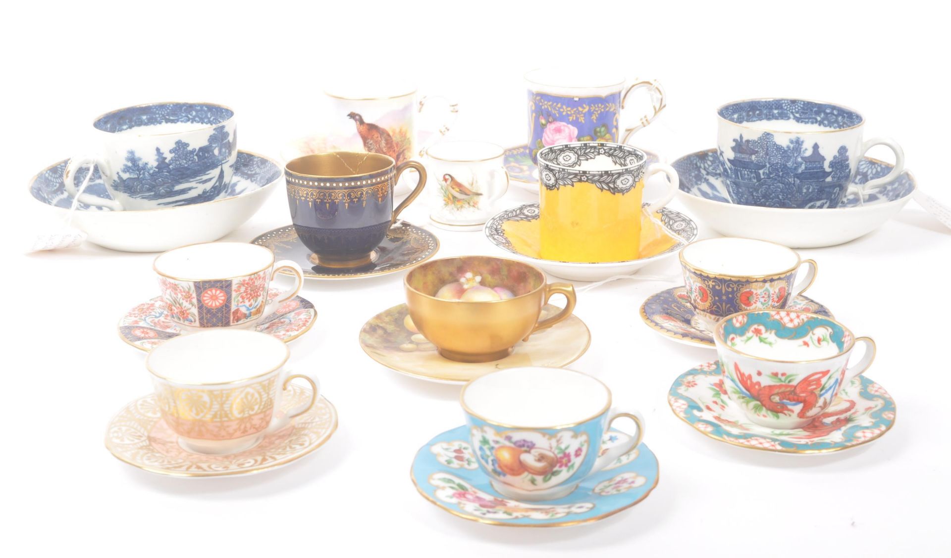 ROYAL WORCESTER - COLLECTION OF MINIATURE TEACUPS