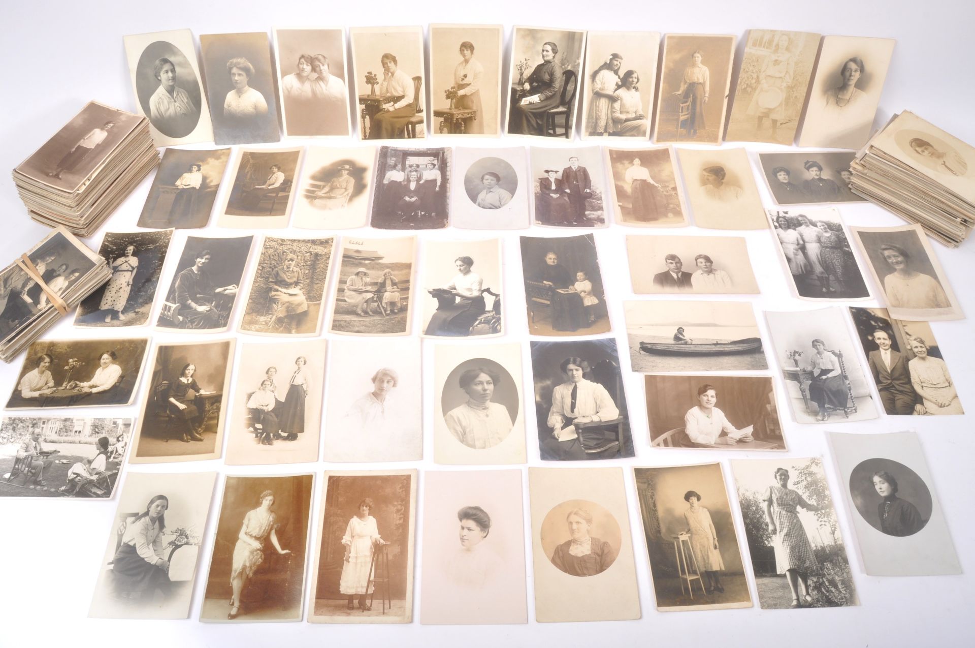 COLLECTION OF REAL PHOTO POSTCARDS OF SOCIAL HISTORY WOMEN
