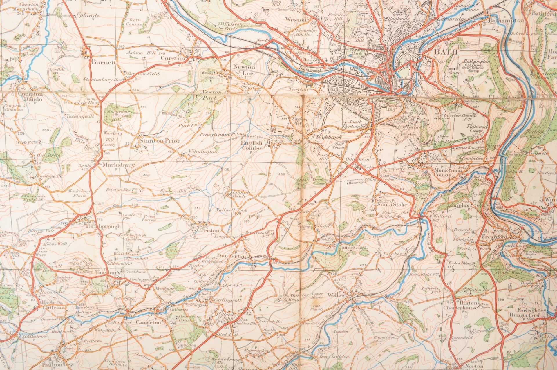 1922 ORDNANCE SURVEY ONE INCH OF BRISTOL DISTRICT MAP - Image 4 of 5