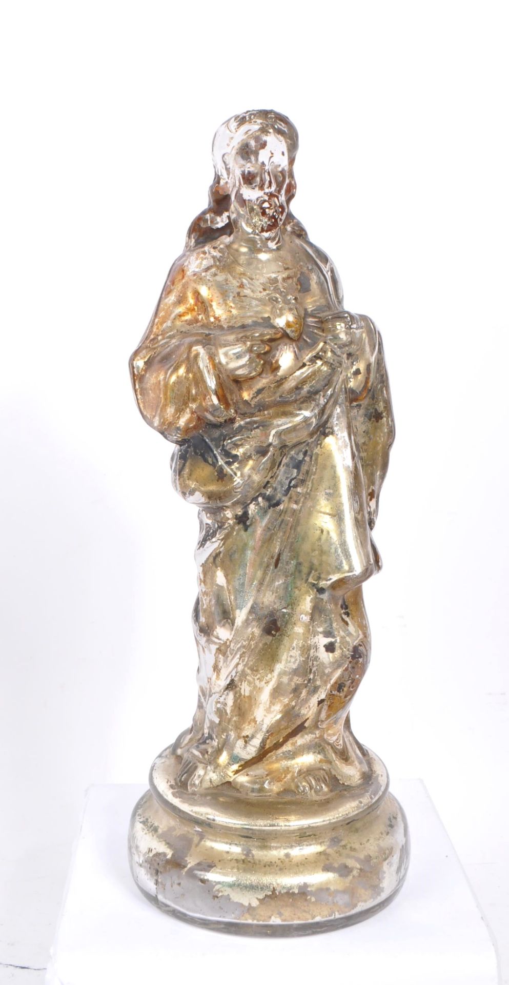 19TH CENTURY MERCURY GLASS JESUS FIGURE