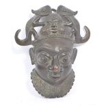 20TH CENTURY NORTH AFRICAN BRONZE MASK