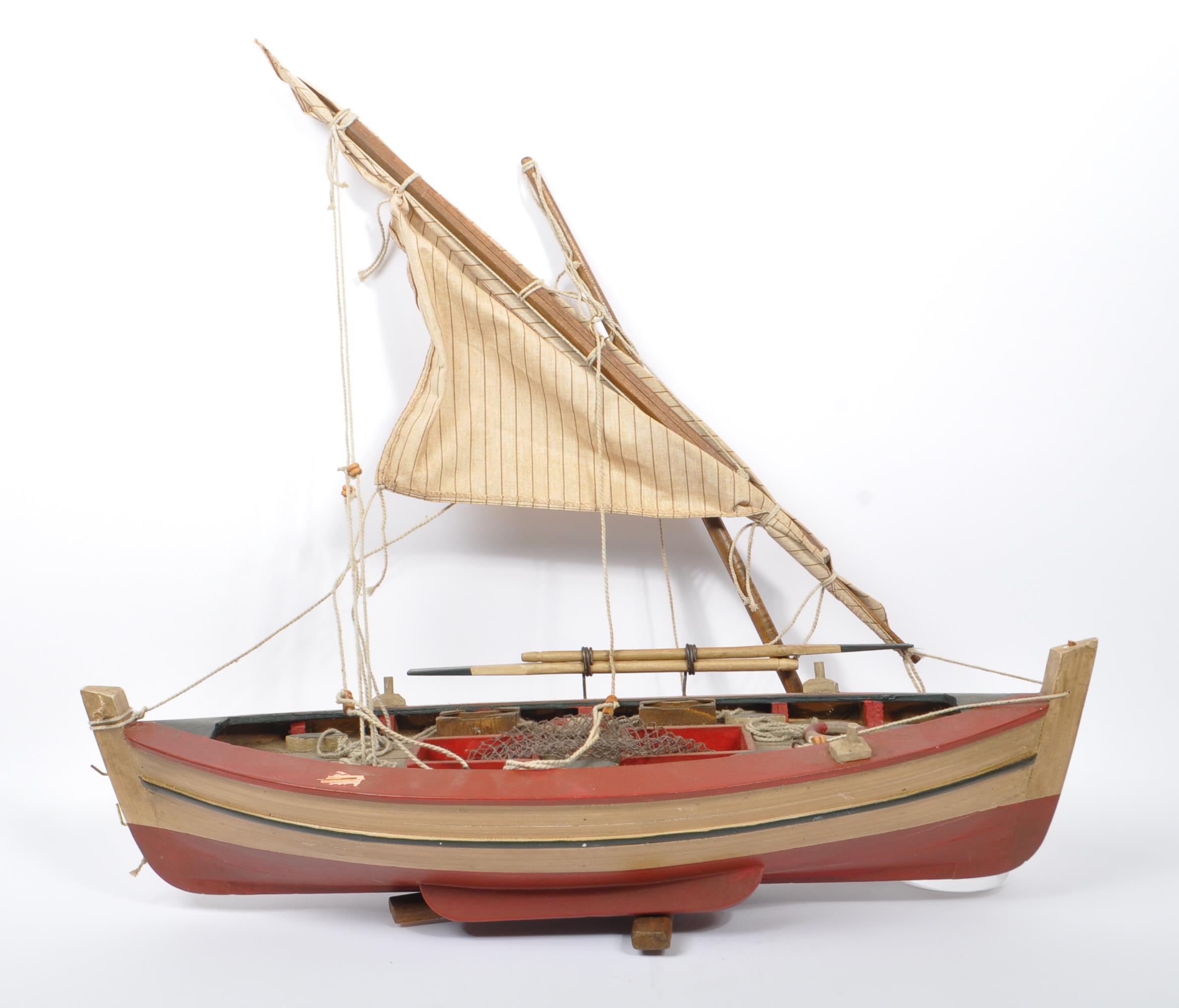 VINTAGE 20TH CENTURY WOODEN POND SAILING YACHT