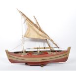 VINTAGE 20TH CENTURY WOODEN POND SAILING YACHT