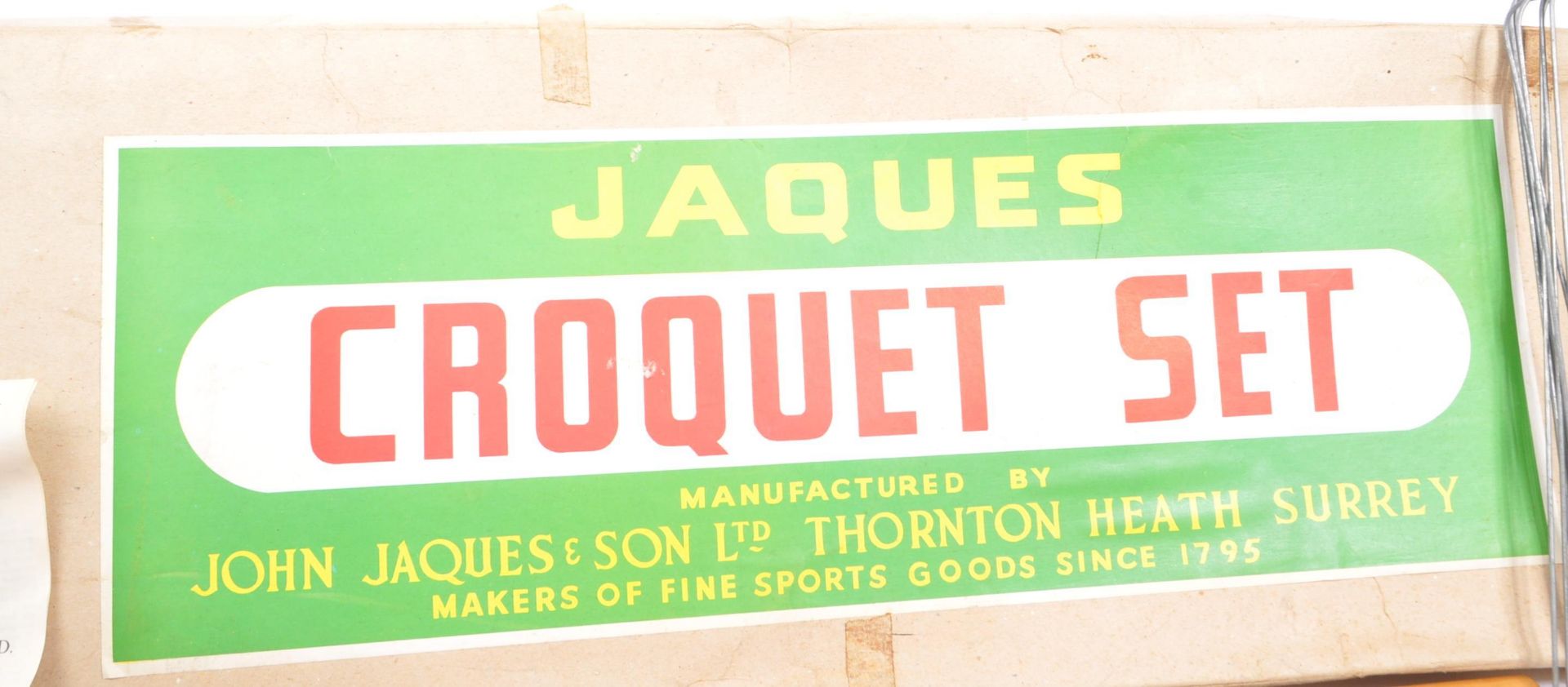 20TH CENTURY JAQUES CROQUET SET IN ORIGINAL BOX - Image 5 of 6