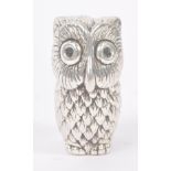 SILVER PINCUSHION IN THE FORM OF AN OWL