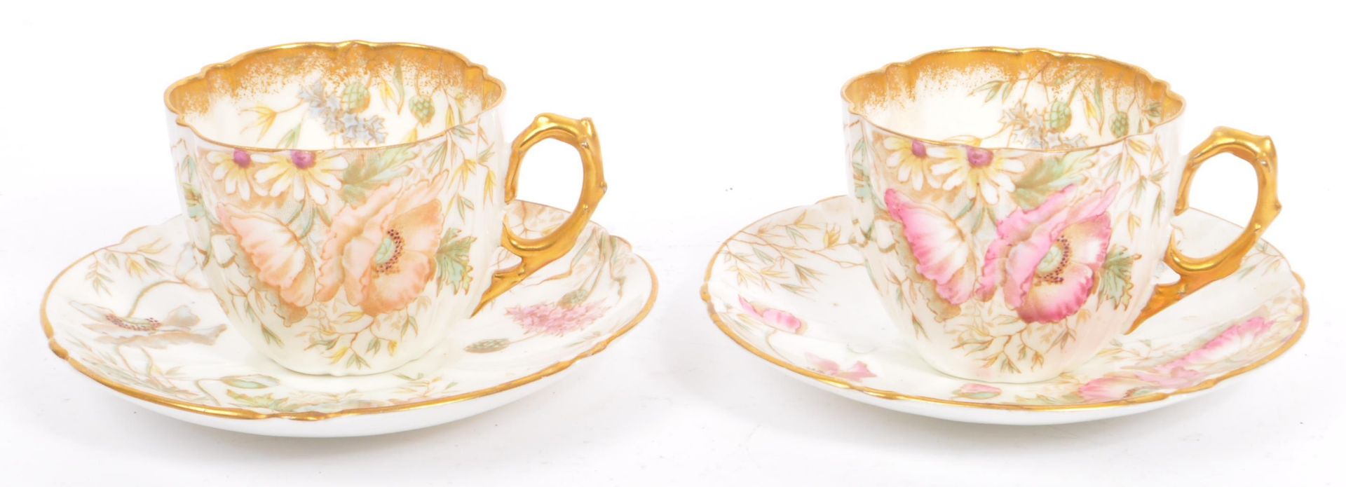 19TH CENTURY PORCELAIN CHINA STAFFORDSHIRE TEA SERVICE - Image 5 of 10