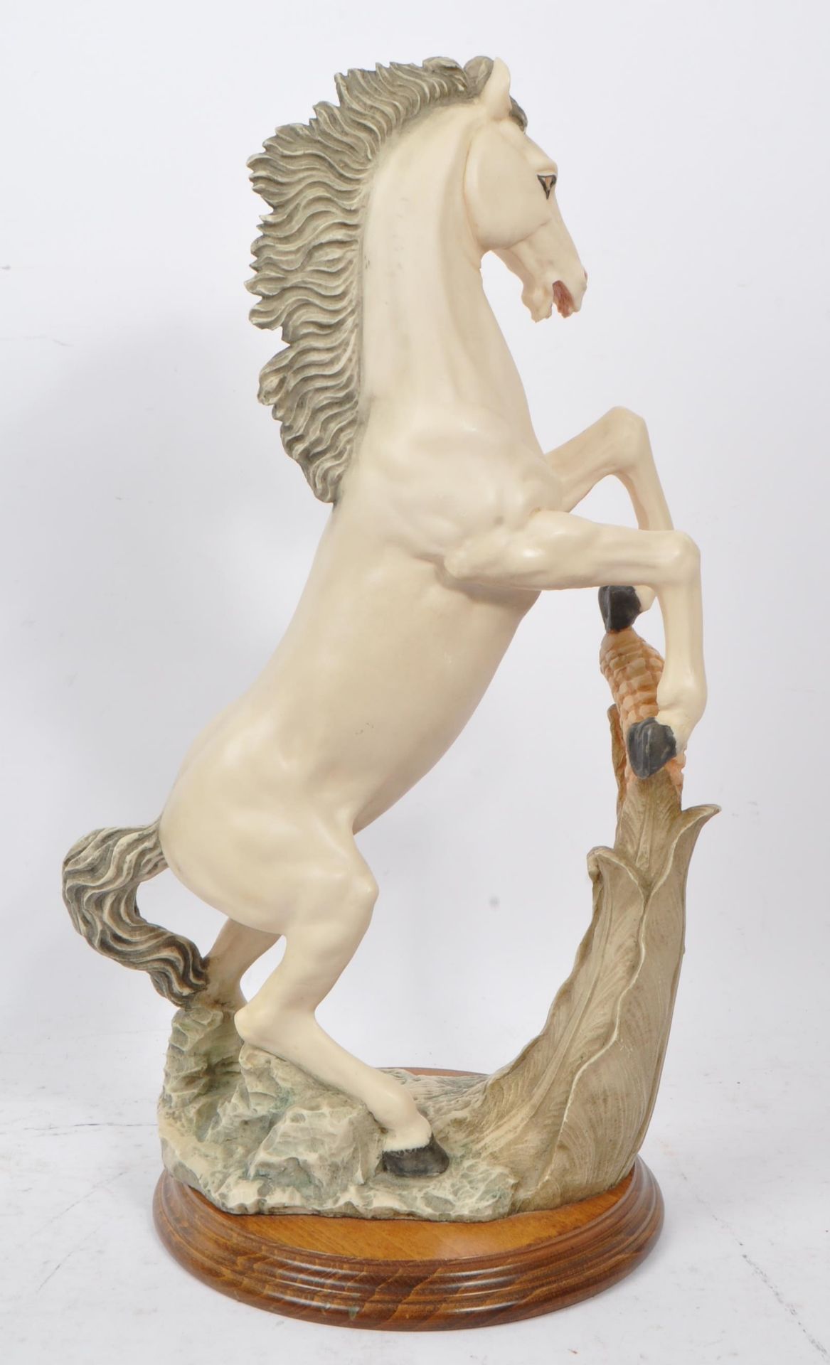 LARGE RESIN FIGURE OF REARING HORSE - Bild 3 aus 5