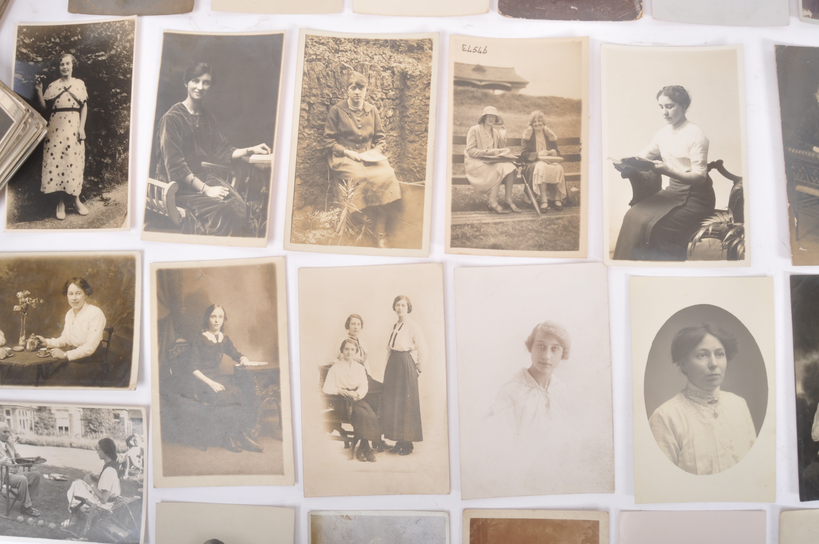 COLLECTION OF REAL PHOTO POSTCARDS OF SOCIAL HISTORY WOMEN - Image 5 of 15