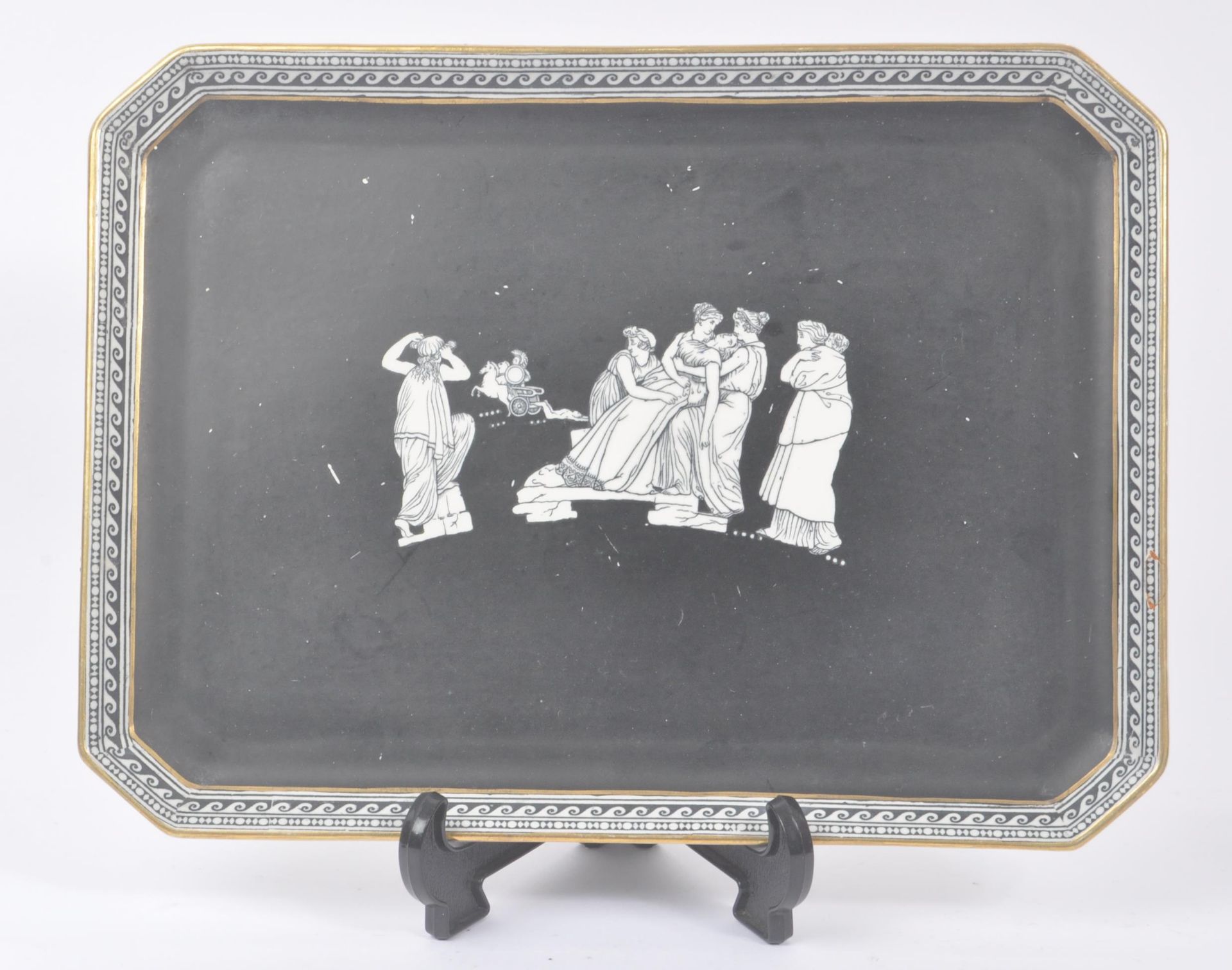 F & R PRATT - COLLECTION OF CHINA ITEMS WITH OLD GREEK DECOR - Image 4 of 6