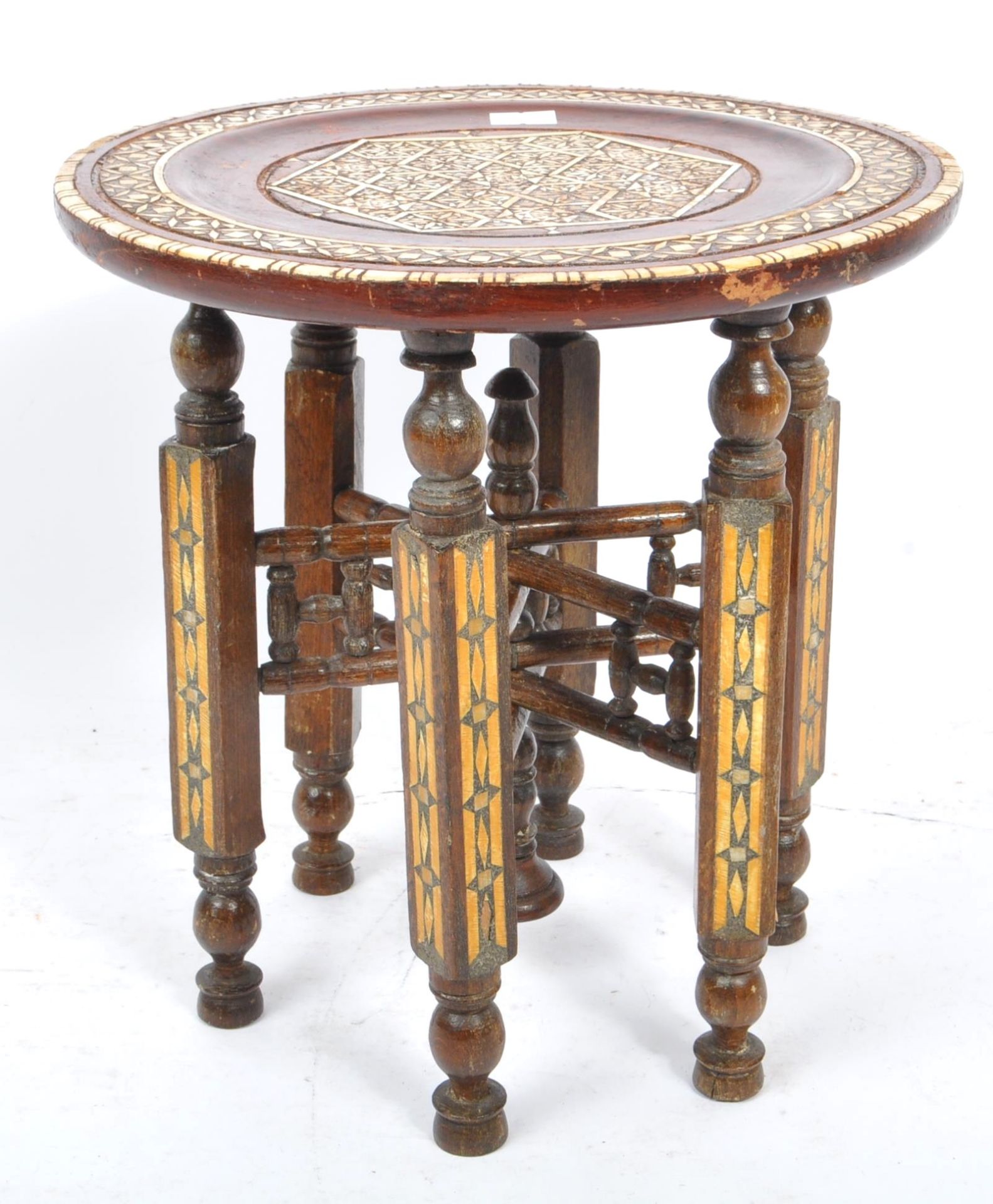 VINTAGE 20TH CENTURY SMALL PROPORTION INDIAN BENARES TABLE