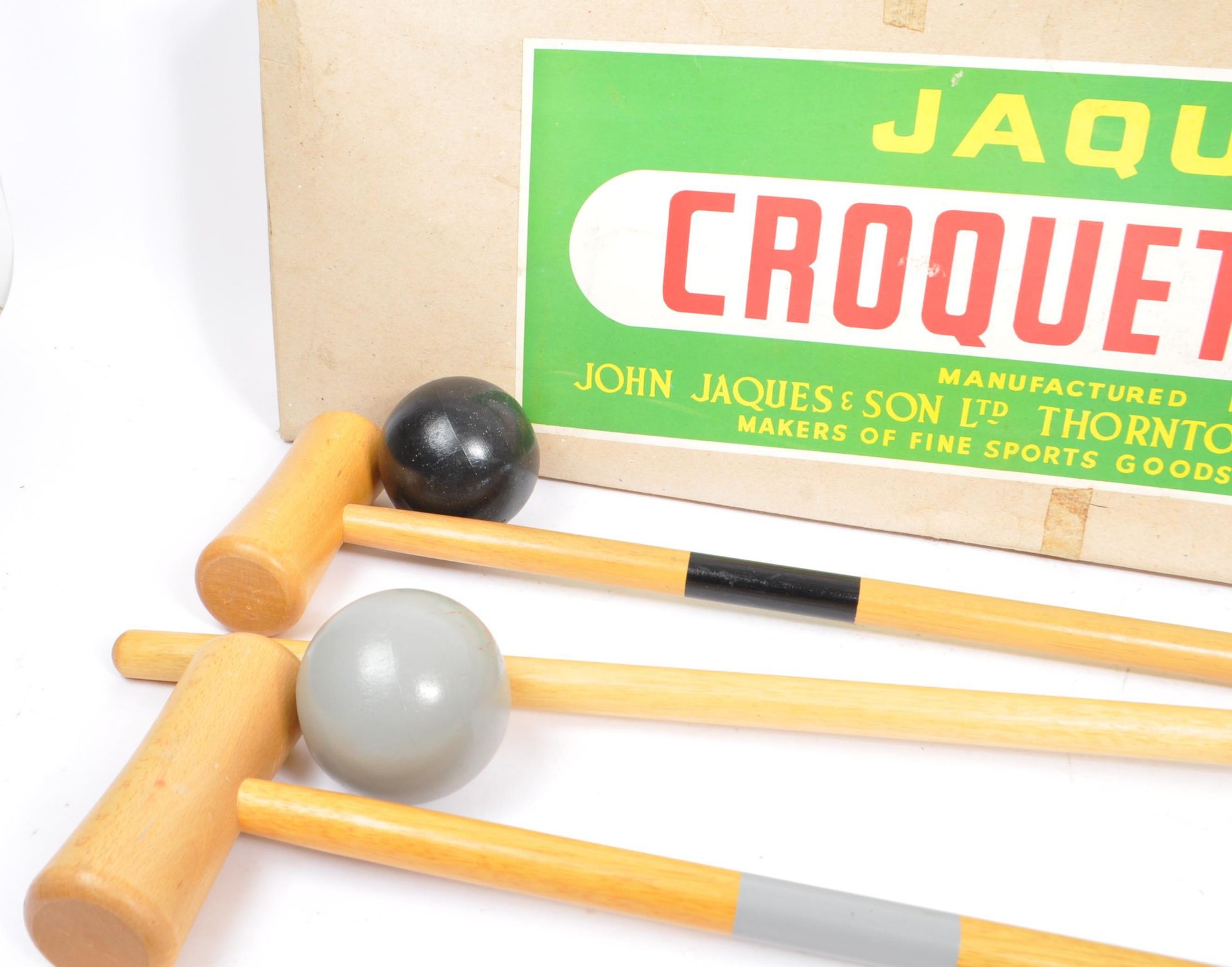 20TH CENTURY JAQUES CROQUET SET IN ORIGINAL BOX - Bild 2 aus 6