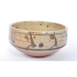 BERNARD LEACH - 20TH CENTURY STUDIO POTTERY STONEWARE BOWL