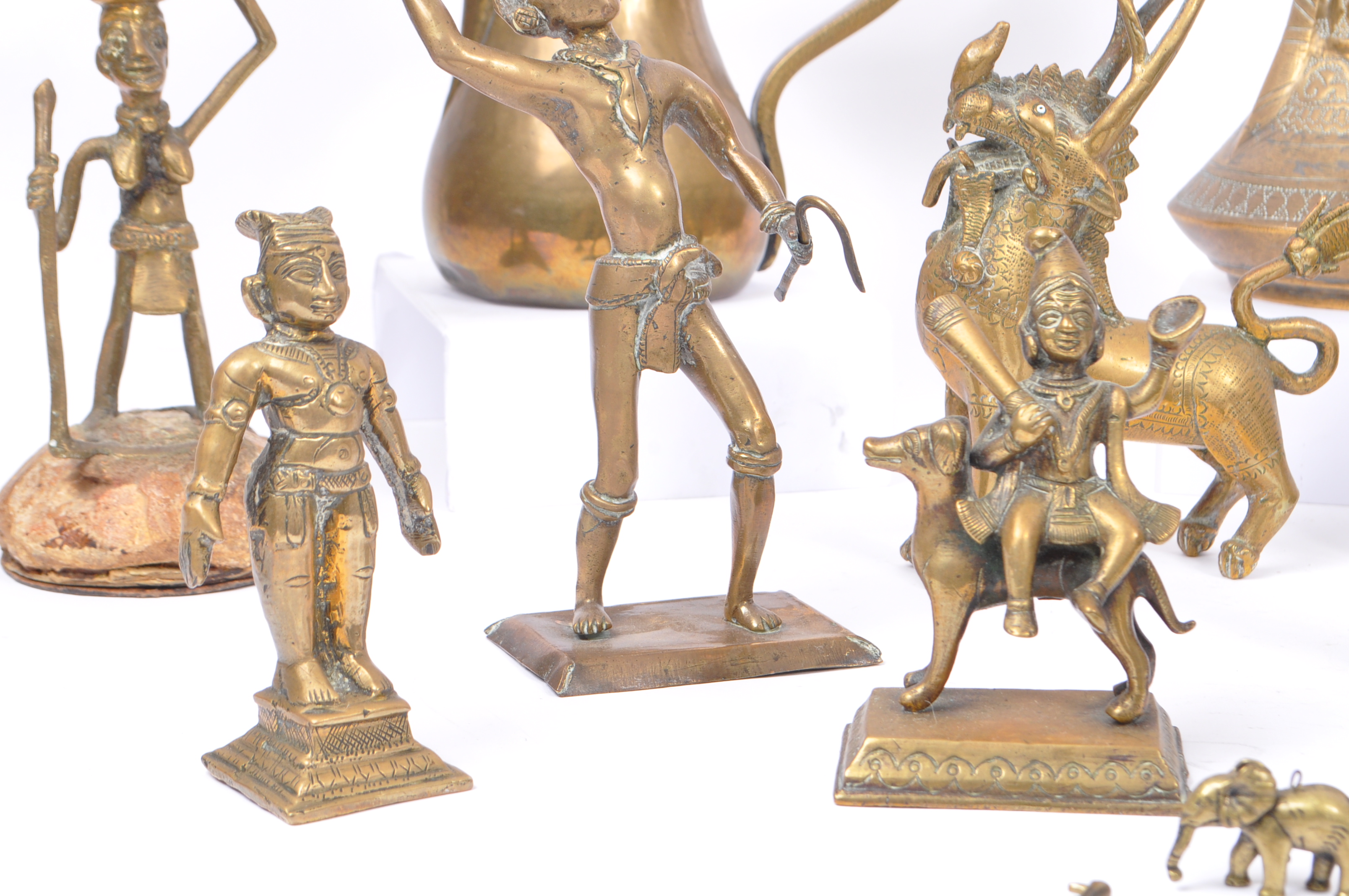 COLLECTION OF TRIBAL AND RELIGIOUS BRASS CURIOS - Image 2 of 8