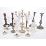 COLLECTION OF 20TH CENTURY CANDLESTICKS