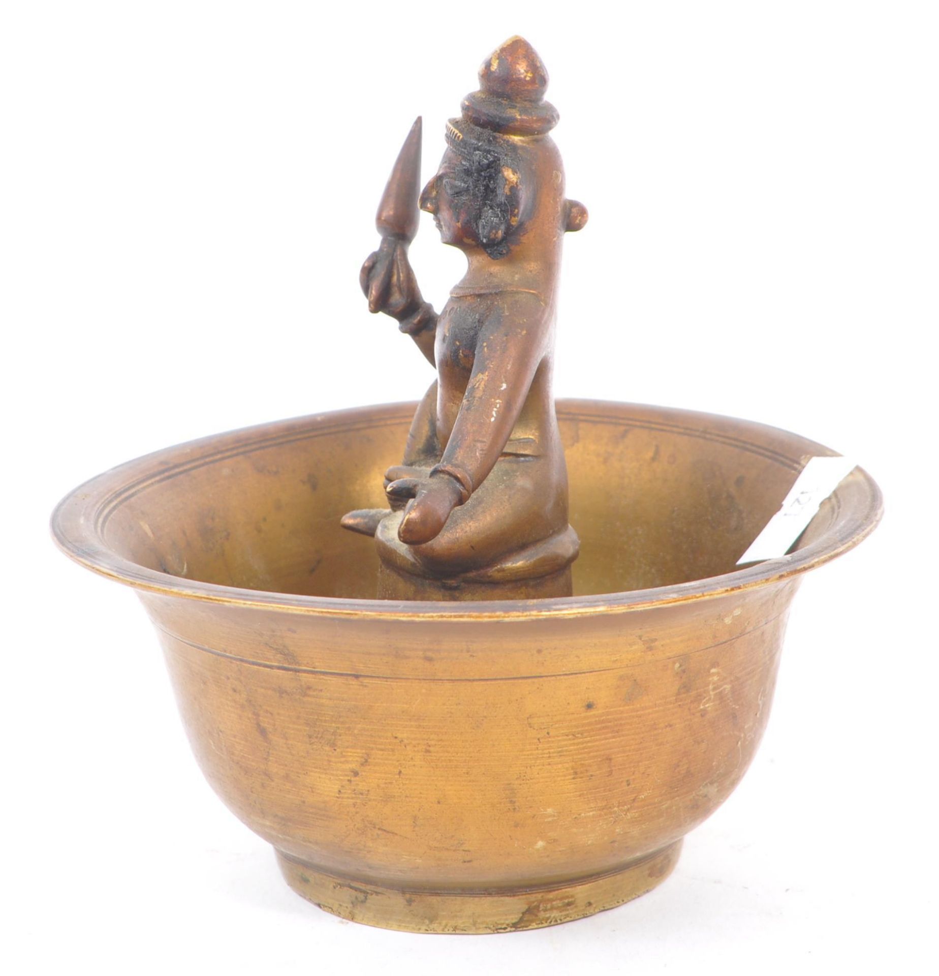 EARLY 20TH CENTURY INDIAN BRONZE BOWL INCENSE BURNER - Image 4 of 7