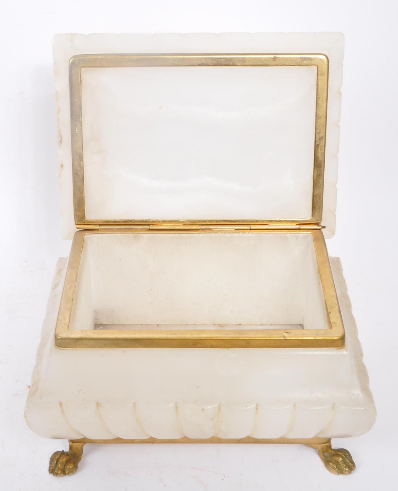 VINTAGE 20TH CENTURY CIRCA 1930S ALABASTER JEWELLERY BOX - Image 6 of 7