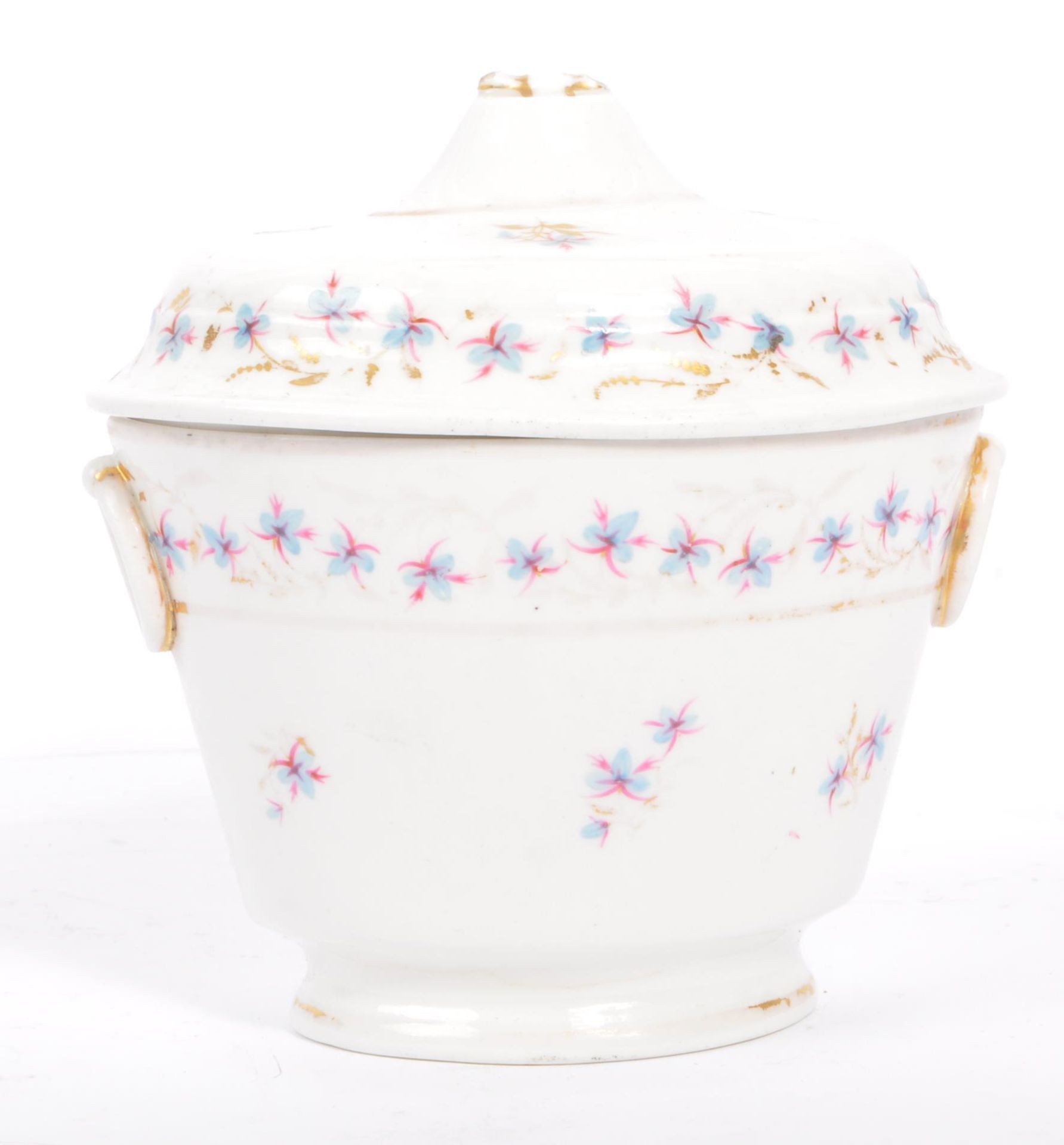 19TH CENTURY CROWN DERBY LIDDED TRINKET JEWELLERY POT