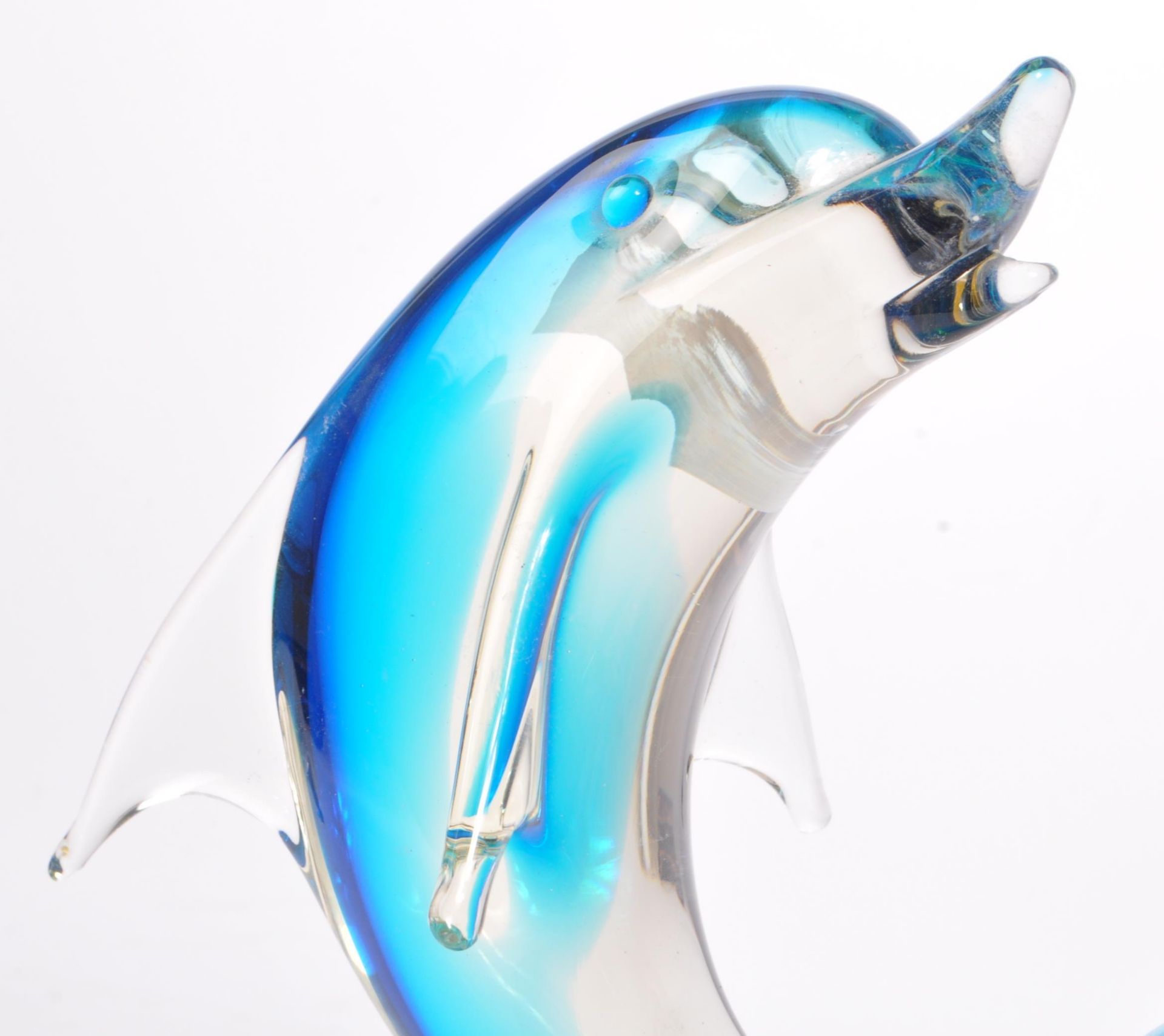 VINTAGE 20TH CENTURY MURANO STYLE GLASS DOLPHIN - Image 5 of 5