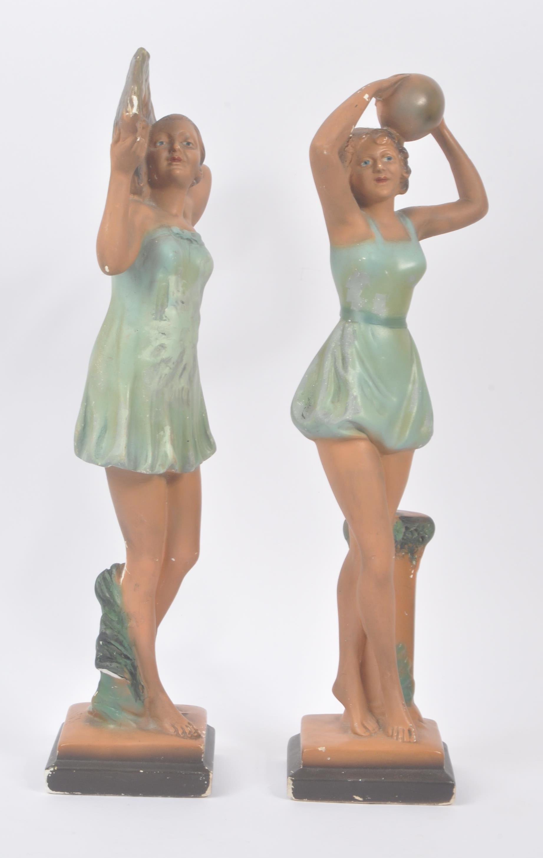PAIR OF EARLY 20TH CENTURY ART DECO FIGURINES - Image 2 of 6