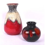 POOLE POTTERY & OTHER - TWO MID 20TH CENTURY CERAMIC VASES