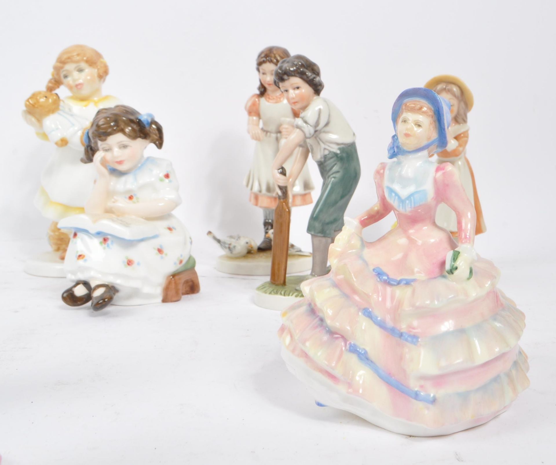 ROYAL DOULTON & ROYAL OSBORNE - COLLECTION OF CHINA FIGURES - Image 5 of 6