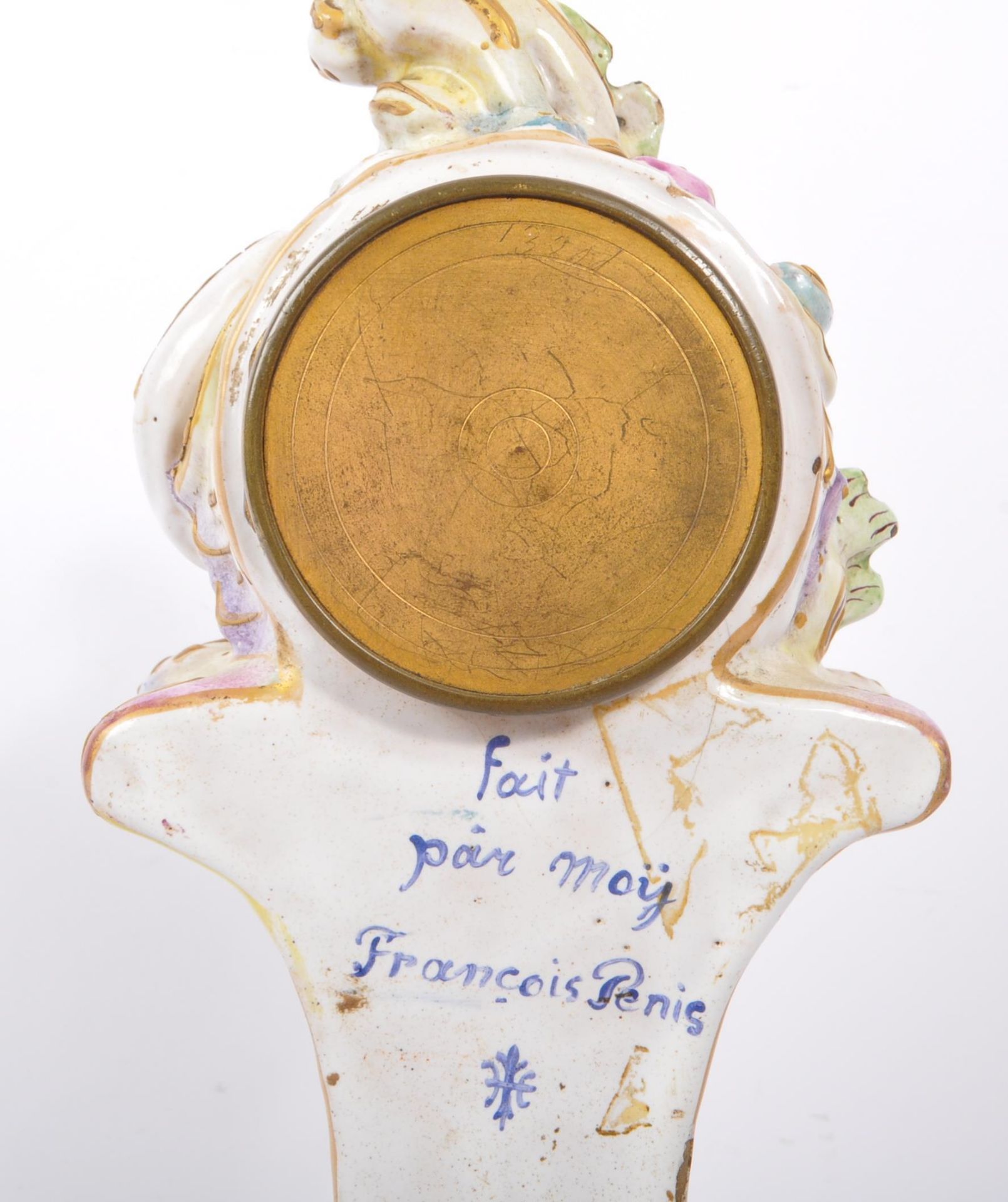 19TH CENTURY FRENCH PORCELAIN MANTEL CLOCK - Image 6 of 6