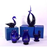 BRISTOL BLUE - COLLECTION OF CONTEMPORARY GLASS ITEMS