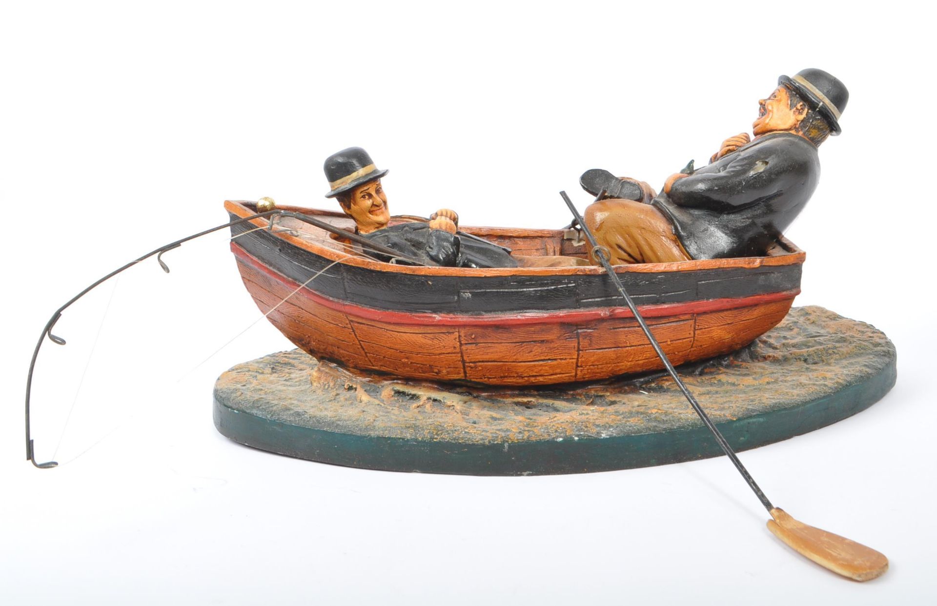 VINTAGE 20TH CENTURY WOODEN MODEL OF A FISHING BOAT - Bild 2 aus 5