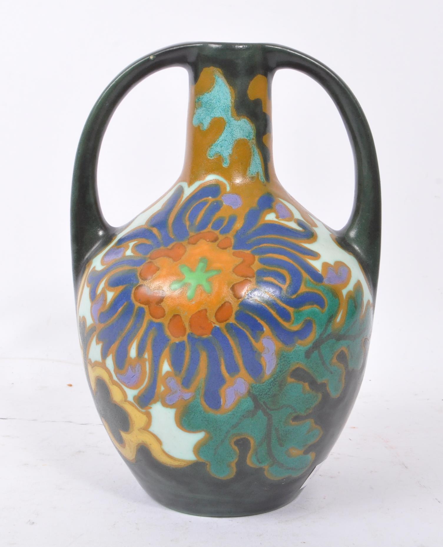 HOLLAND AMPHORA CHRISANT ART NOUVEAU VASE - Image 3 of 5