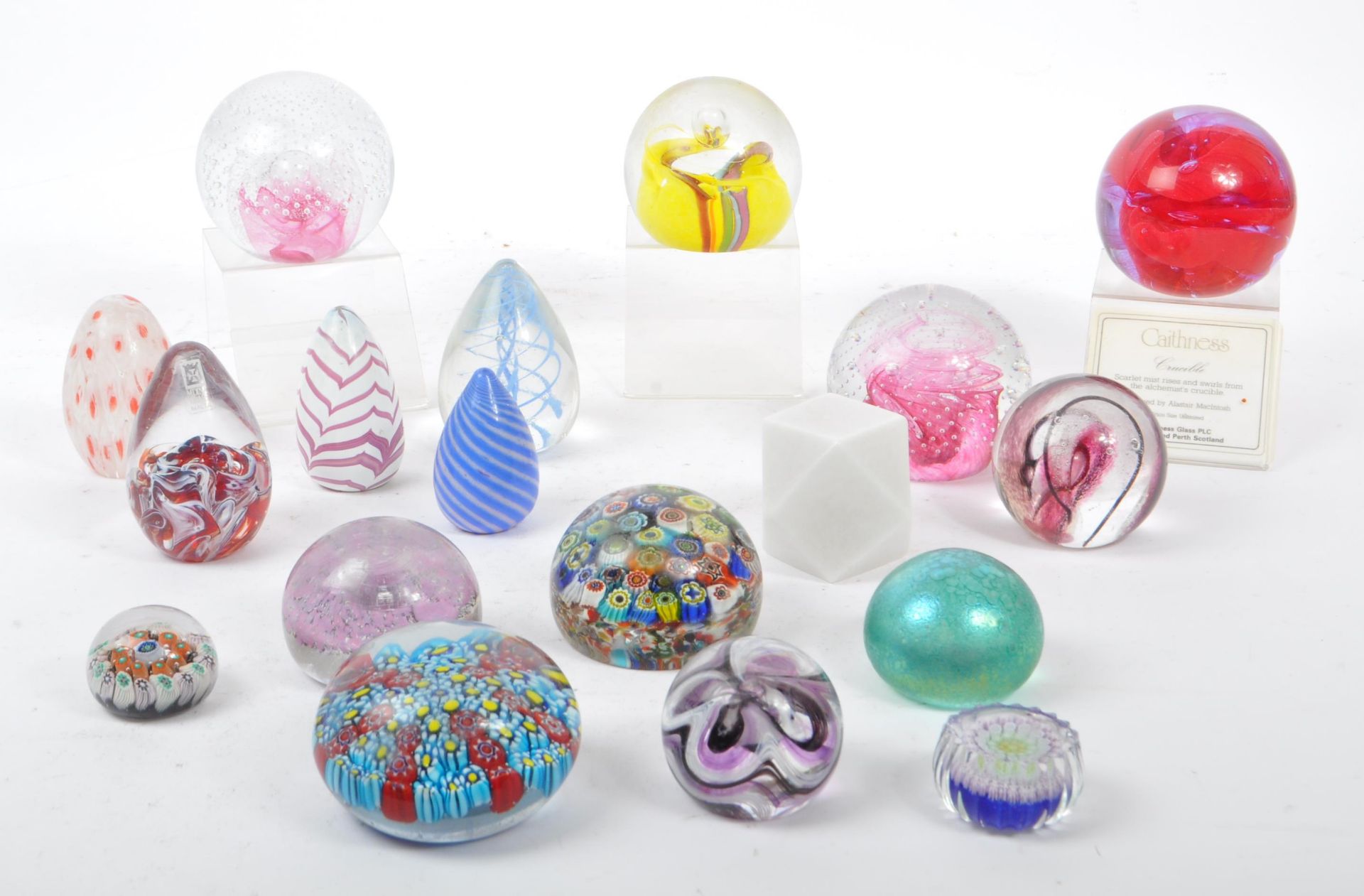 A COLLECTION OF VINTAGE PAPERWEIGHTS - CAITHNESS
