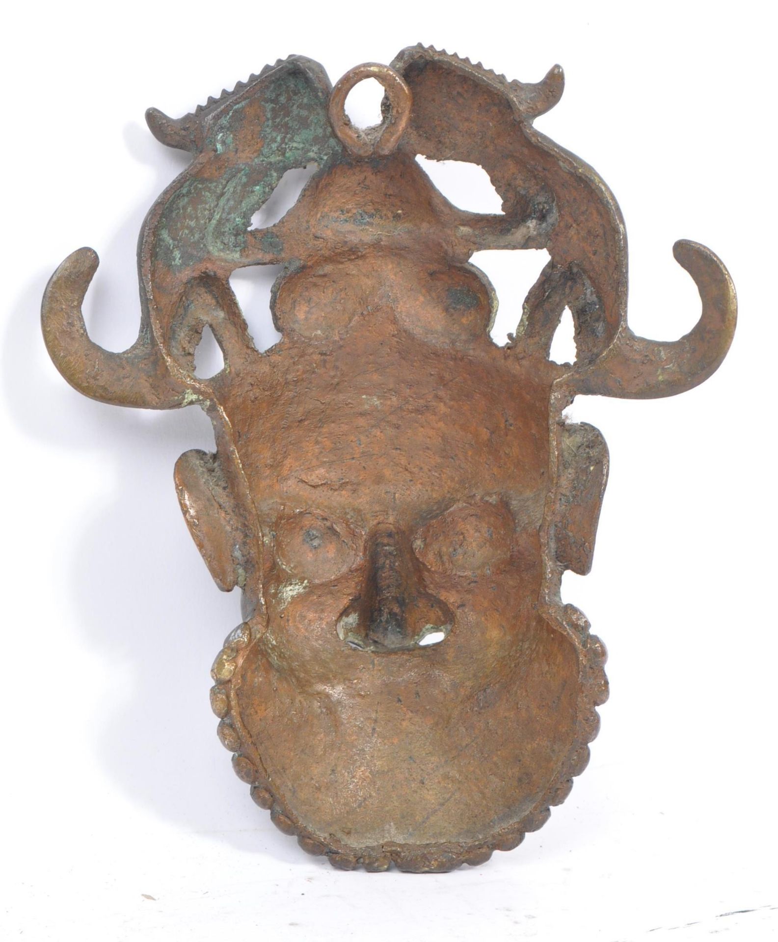 20TH CENTURY NORTH AFRICAN BRONZE MASK - Image 5 of 5