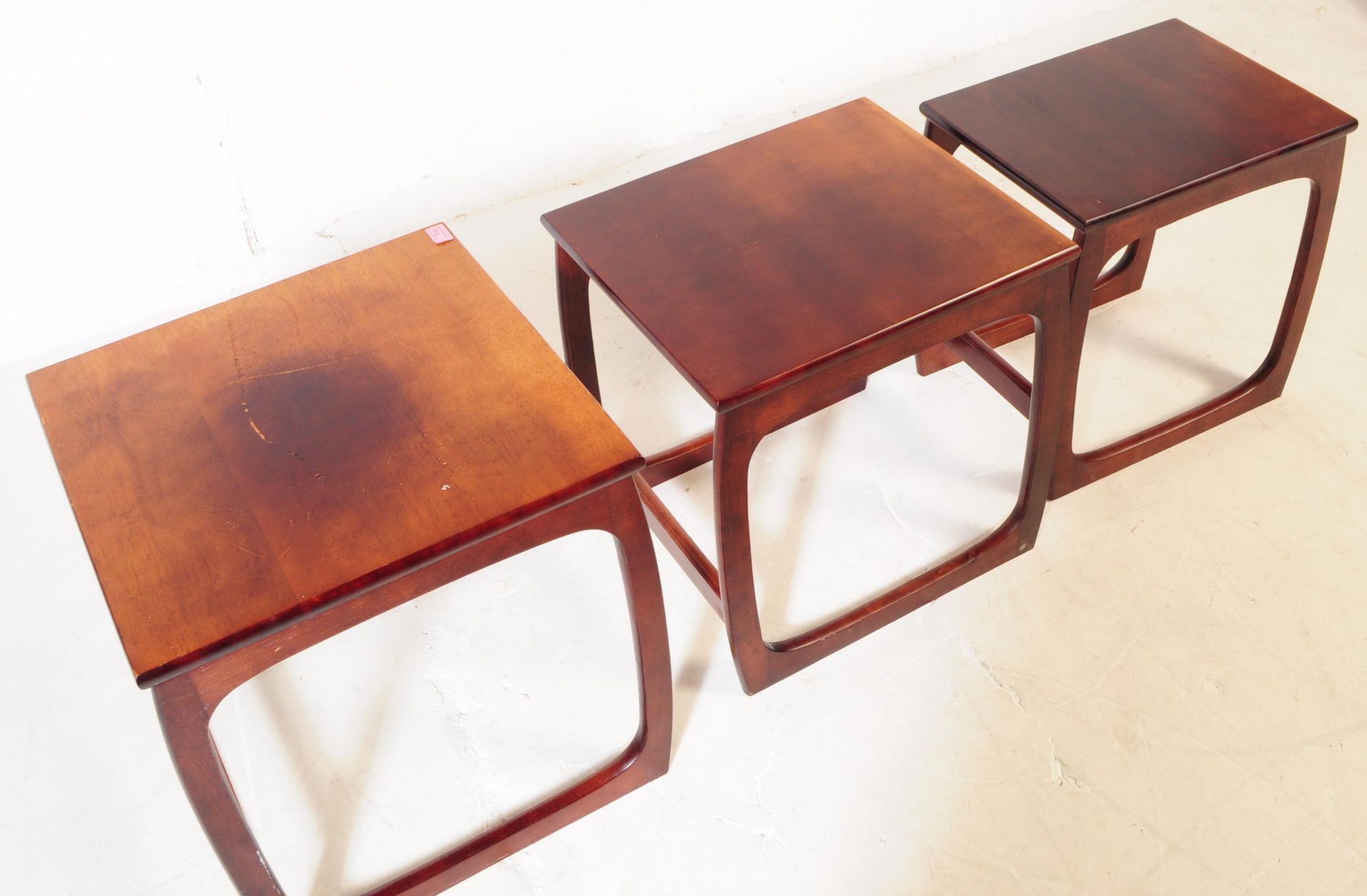 RETRO MID CENTURY TEAK NEST OF TABLES - Image 5 of 5