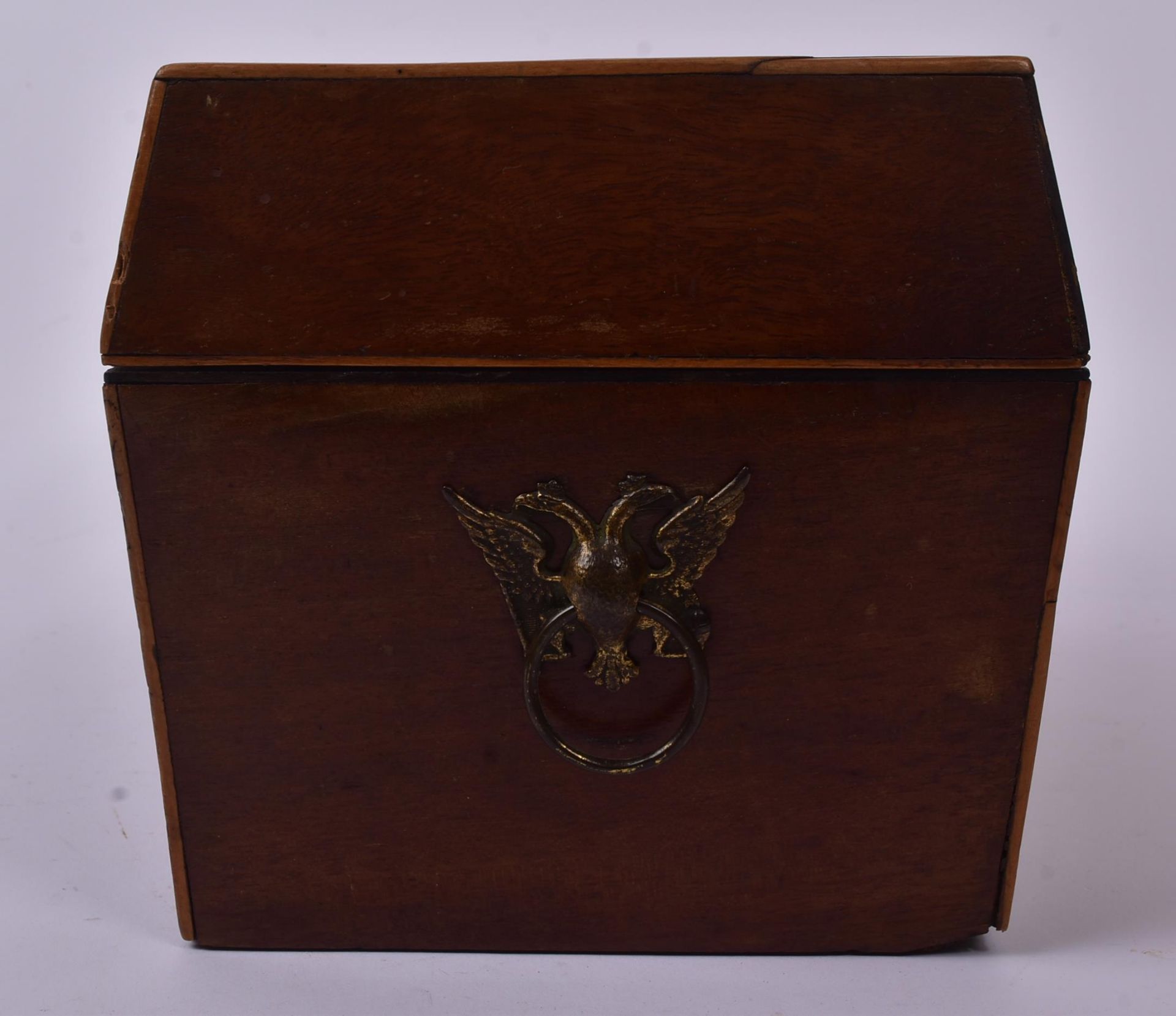 19TH CENTURY GEORGE III MAHOGANY TEA CADDY - Bild 5 aus 6