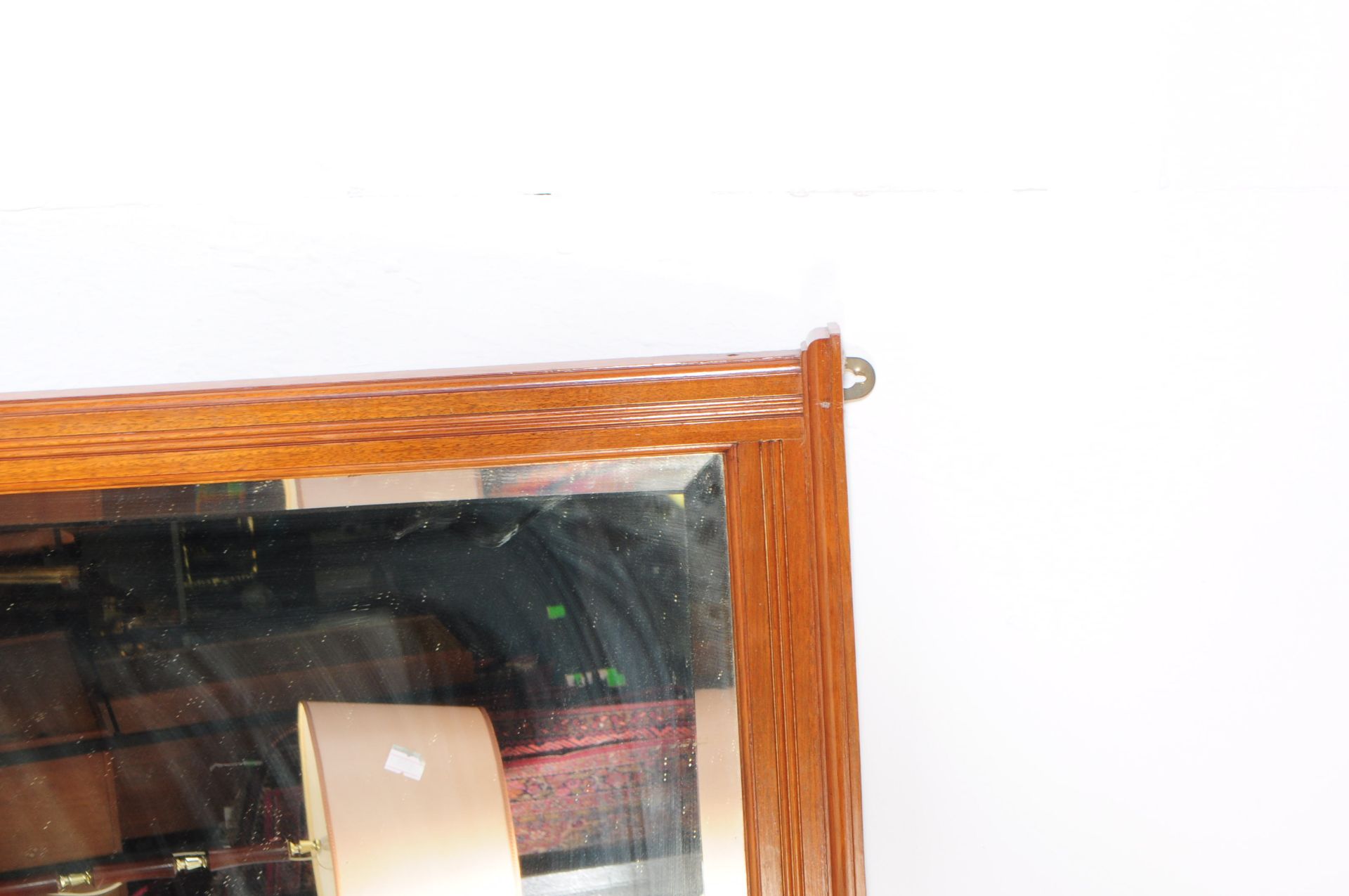 EARLY 20TH CENTURY MAHOGANY FRAME OVER MANTEL MIRROR - Image 2 of 3