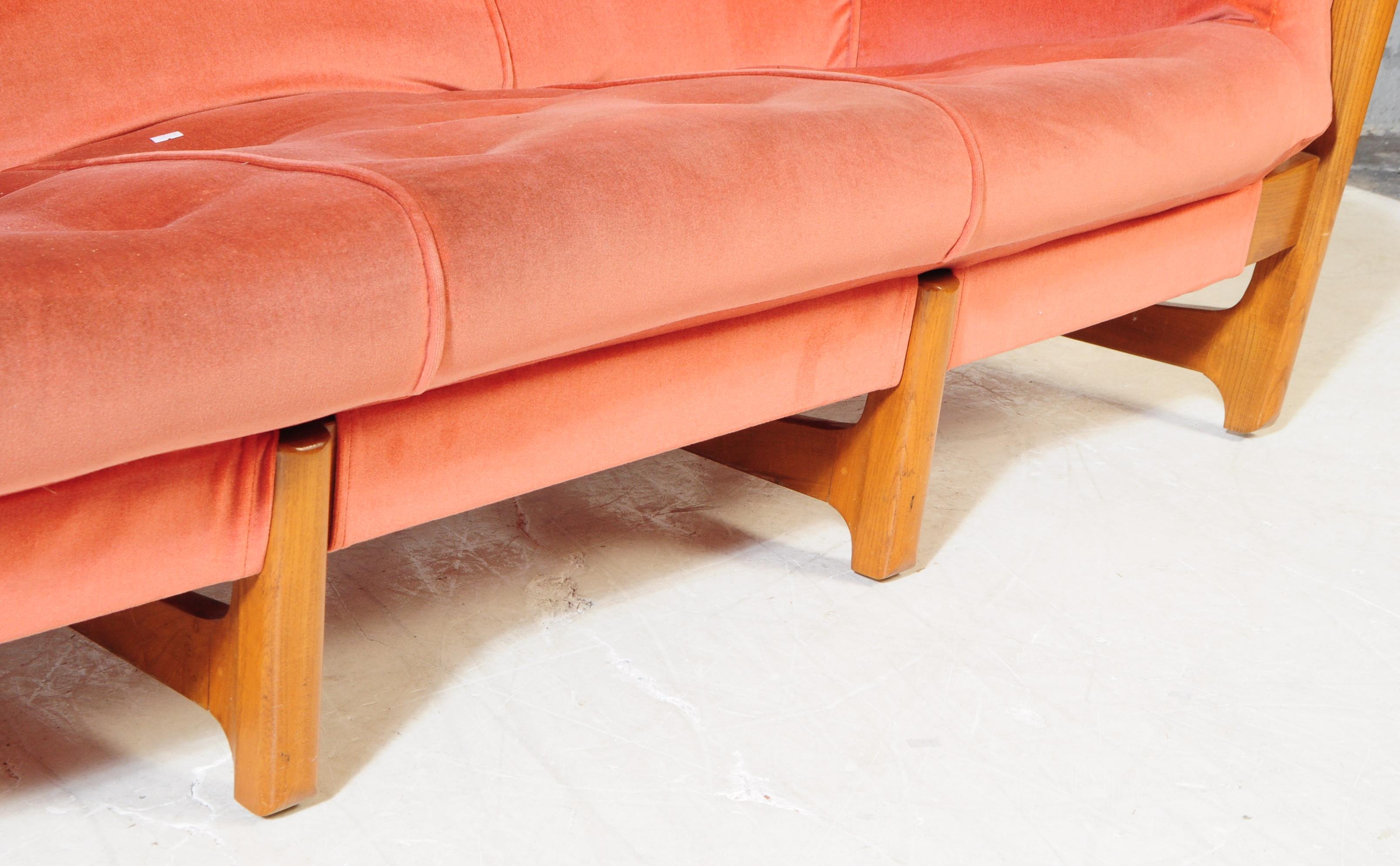 ERCOL - MID CENTURY WYCHWOOD BEECH AND ELM SOFA - Image 3 of 6