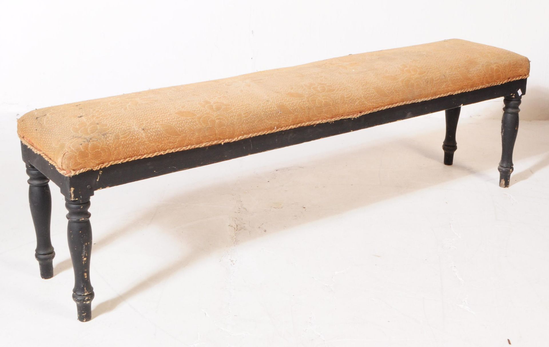 19TH CENTURY VICTORIAN LONG STOOL / WINDOW SEAT