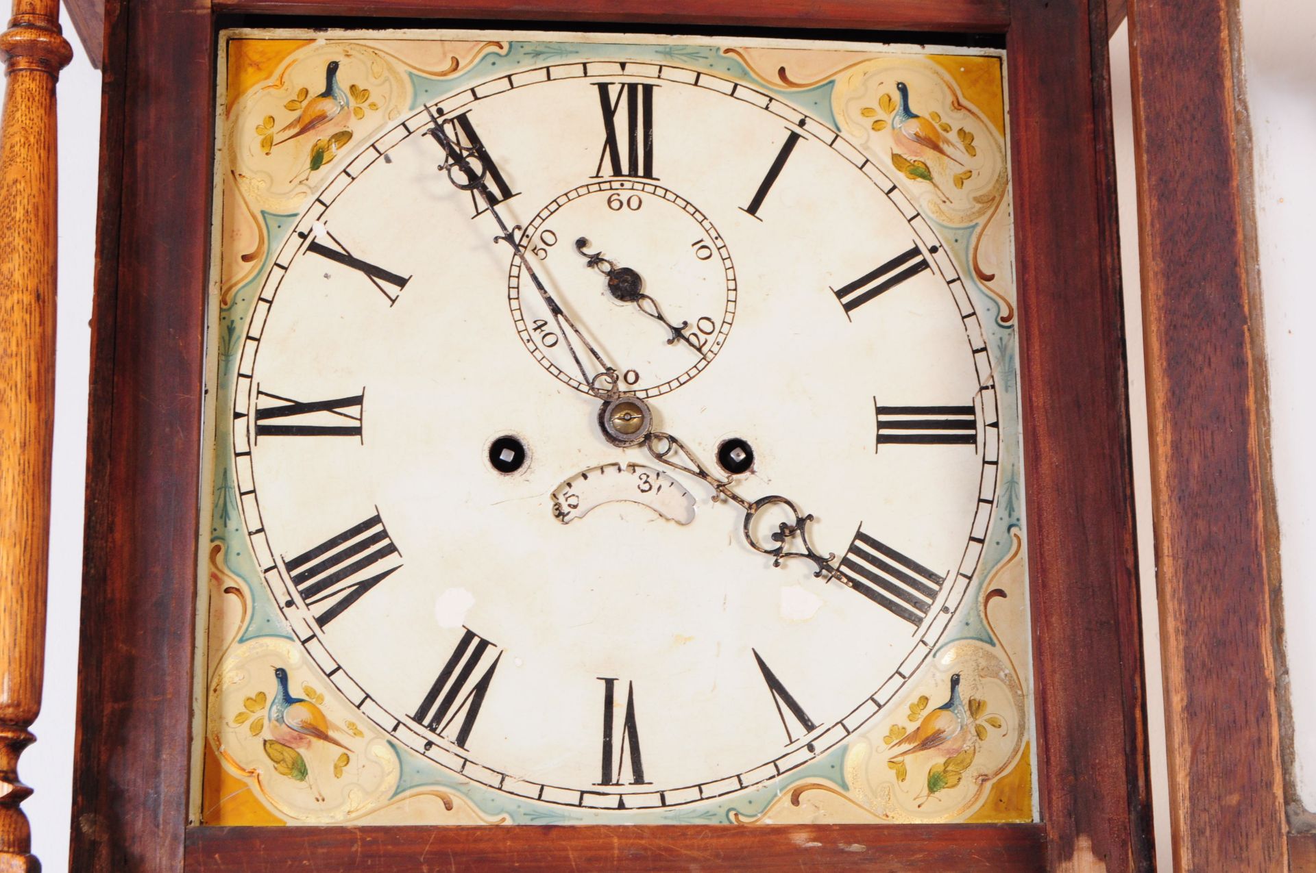 GEORGE III 19TH CENTURY WALNUT LONGCASE CLOCK - Bild 2 aus 6