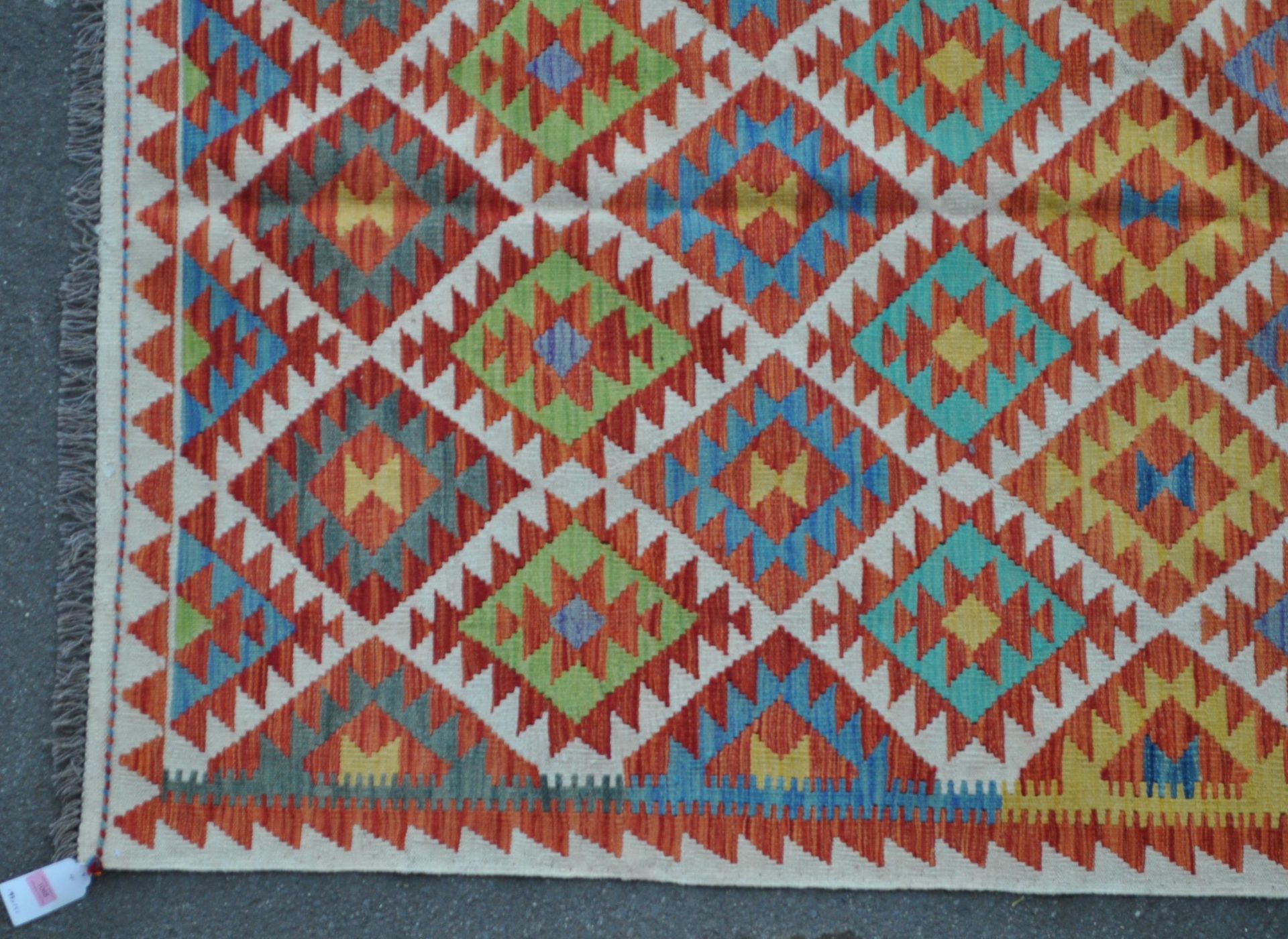 VINTAGE 20TH CENTURY ANATOLIAN TURKISH KILIM FLOOR RUG - Image 2 of 2