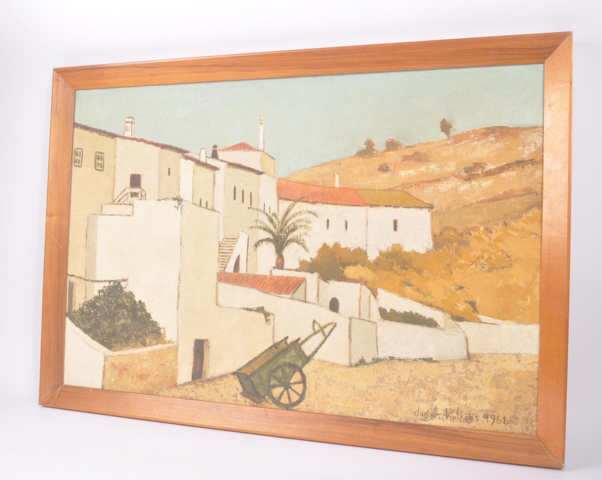 CHRISTOPHER DARTON WATKINS OIL ON CANVAS - ALBUFEIRA 1961 - Image 2 of 7