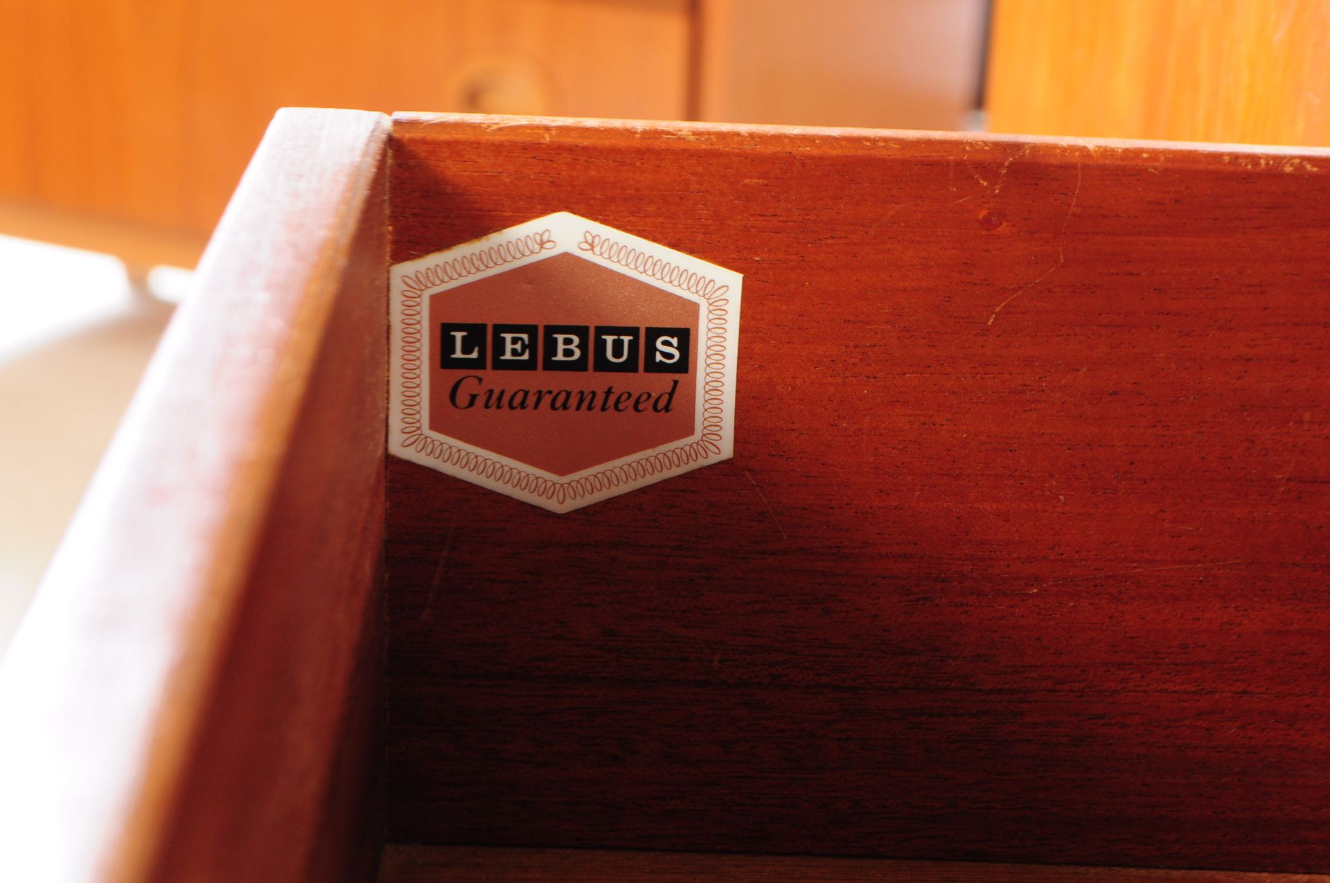 LEBUS - MID CENTURY TEAK WOOD DRESSING TABLE - Image 3 of 5