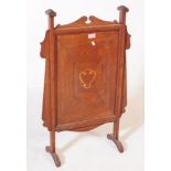 EARLY 20TH CENTURY EDWARDIAN OAK VENEERED FIRE SCREEN