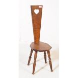 20TH CENTURY SCOTTISH OAK SPINNING SEWING CHAIR