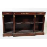 GEORGE III REVIVAL MAHOGANY BREAKFRONT BOOKCASE